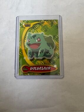 Pokemon Bulbasaur Trading Card Green Red